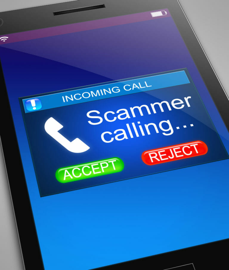 Phone call phishing on cell phone