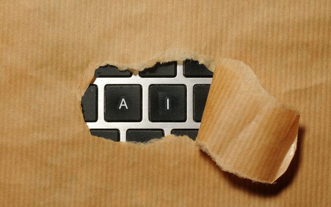 A piece of cardboard with a keyboard appearing through it